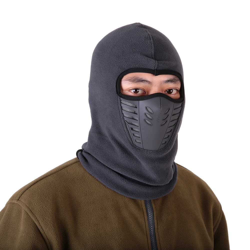 BALIGHT MASKER MOTOR FULL FACE DENGAN FILTER PENUTUP WAJAH BERKENDARA WARNA HITAM ANTI DEBU DEWASA E