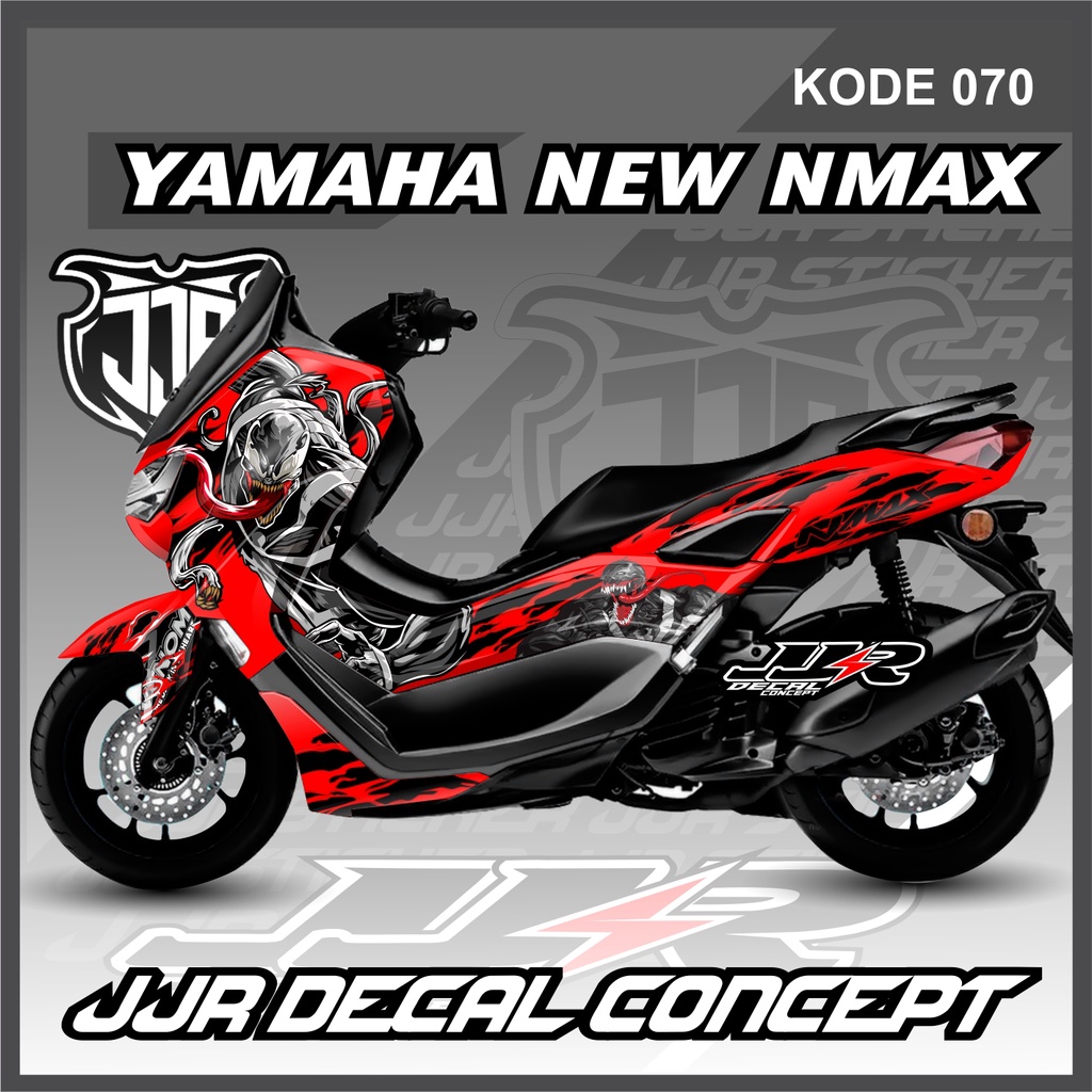 STIKER NMAX NEW 2020-2023 MOTIF VENOM FULL BODY DECAL FULL BODY YAMAHA NEW NMAX KEREN KODE 070