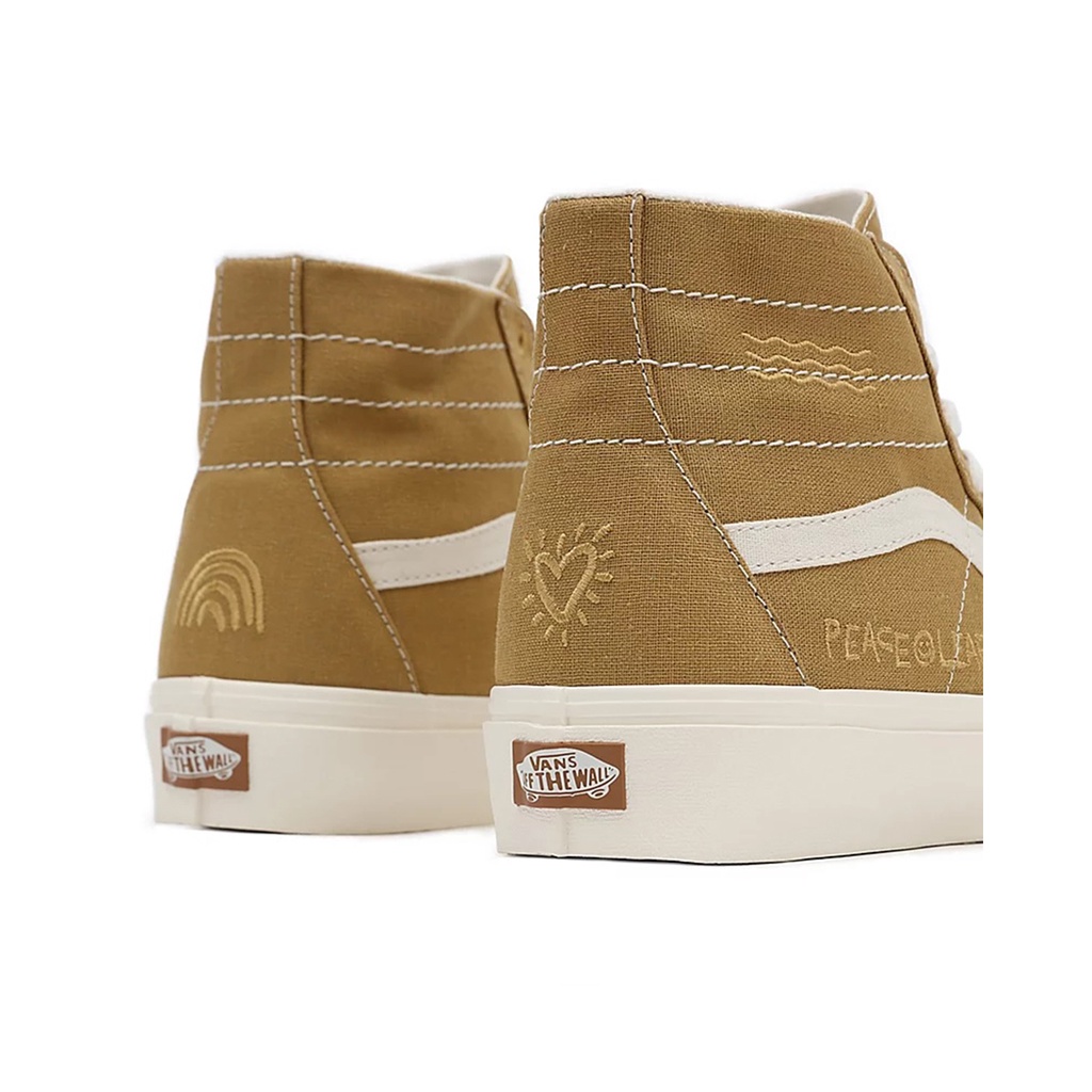 SEPATU VANS OFF THE WALL | SK8 HI TAPERED  ECO THEORY MUSTARD GOLD TRUE WHITE