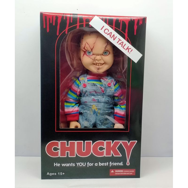 MEZCO TOYS Chucky TALKING DOLL bok hitam