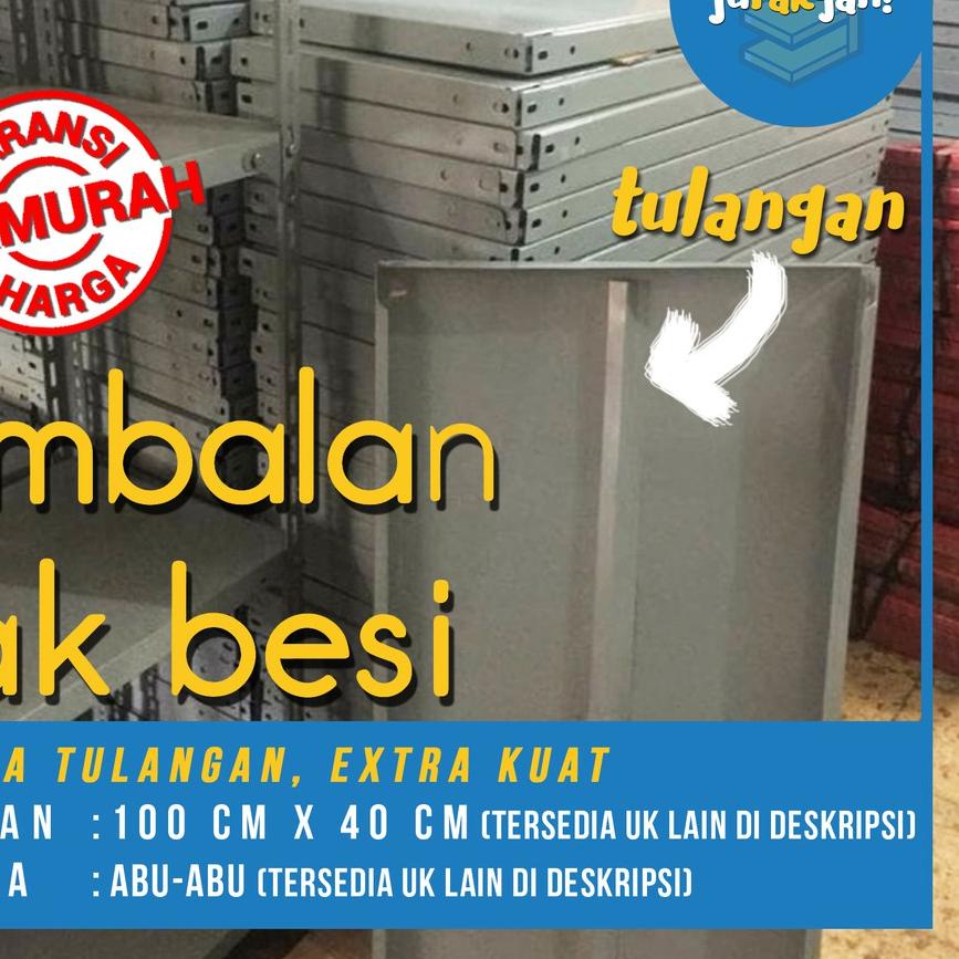 ➹ Plat besi siku lubang / ambalan / hambalan / shelfing untuk RAK - ABU-ABU ✾