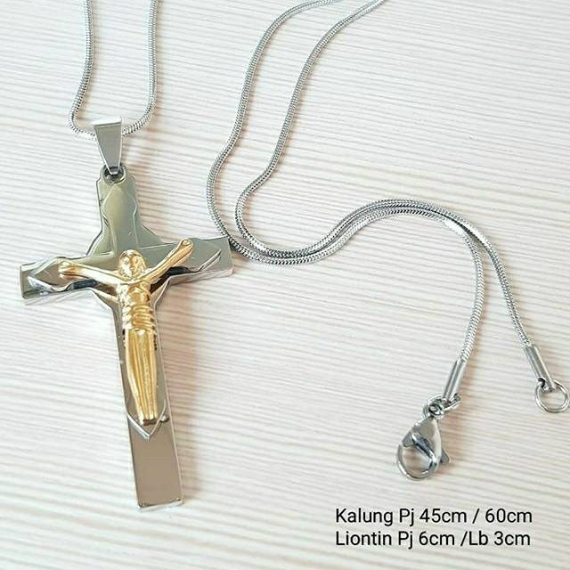 Kalung fashion pria import titanium antikarat KD36