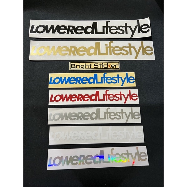 STICKER LOWERED LIFESTYLE STICKER MOBIL MOTOR CUTTING