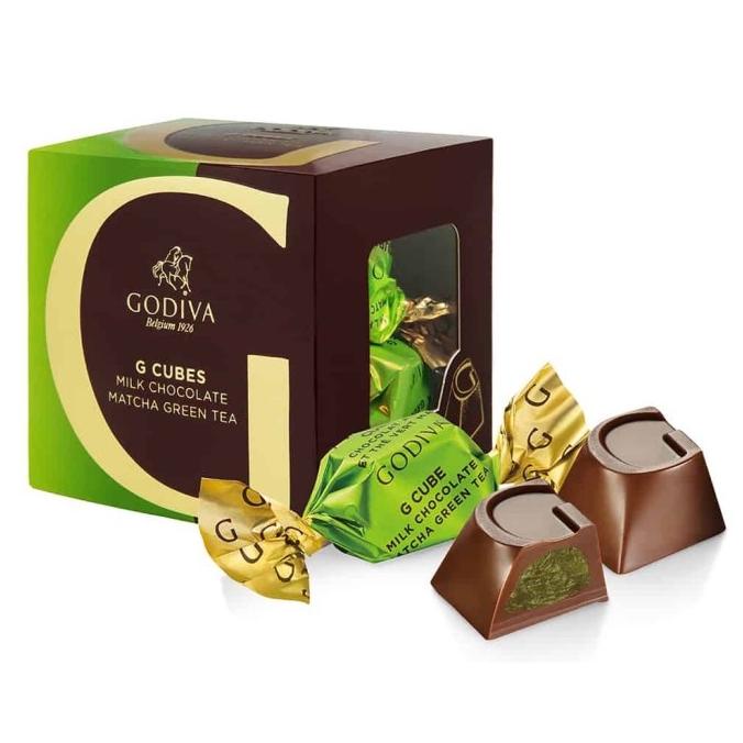 

Godiva G-Cube Milk Matcha Greentea isi 5 Pcs Coklat Godiva Cubes