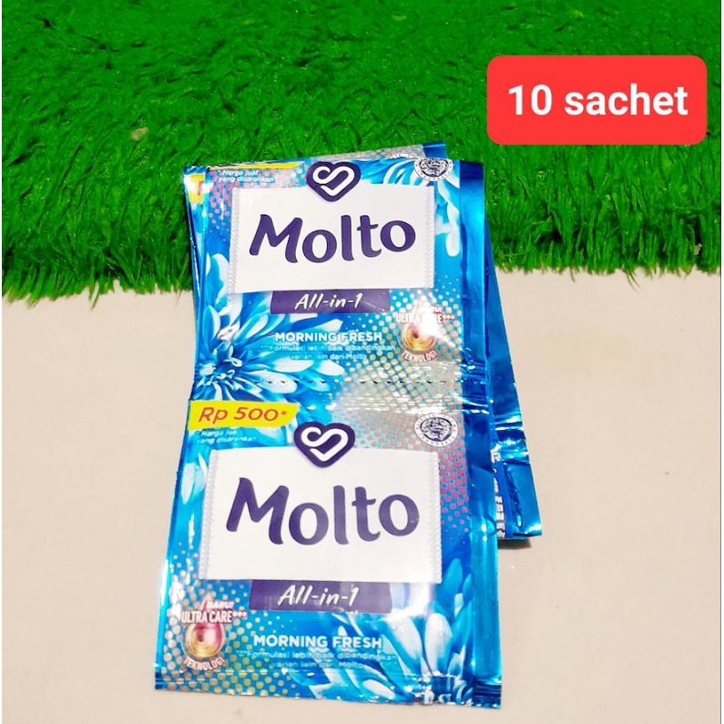 Molto All In One Sachet Pelembut dan Pewangi Konsentrat  10 sachet @ 9ml