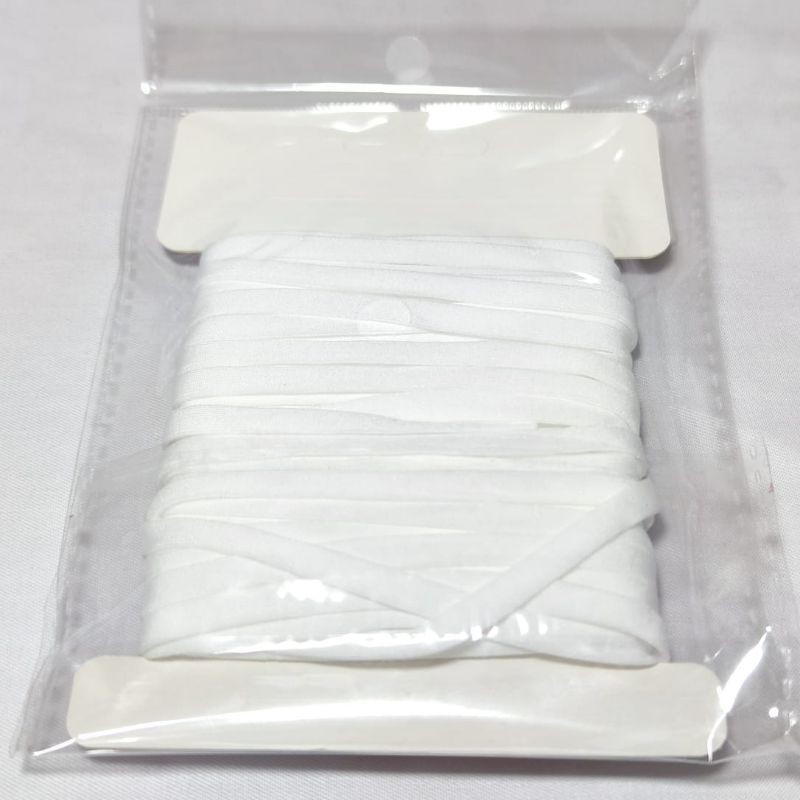 Tali Karet Masker Elastis Pipih Gepeng 5mm Panjang 10Meter