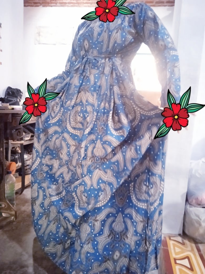 Gamis Batik Manggar, Padi,sekar,cantik,kubis,kipas,daun,kupu,nadine,gendis