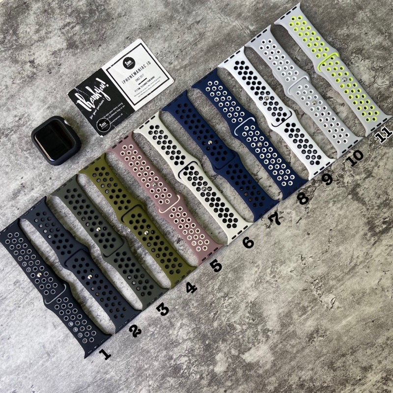 STRAP APPLE WATCH IWATCH N*IKE SPORT OLAHRAGA 38mm 42mm 40mm 44mm 41mm 45mm