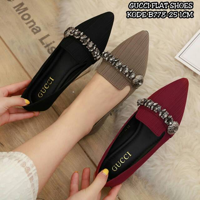 sepatu flat gucci