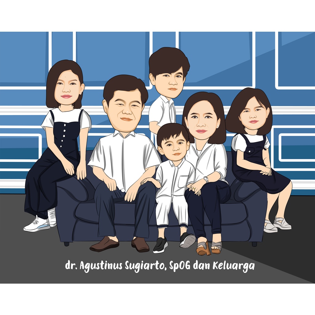 

Karikatur Foto Wajah Sketsa Keluarga Custom