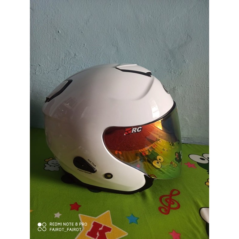 Helm KYT kyoto double visor venom white