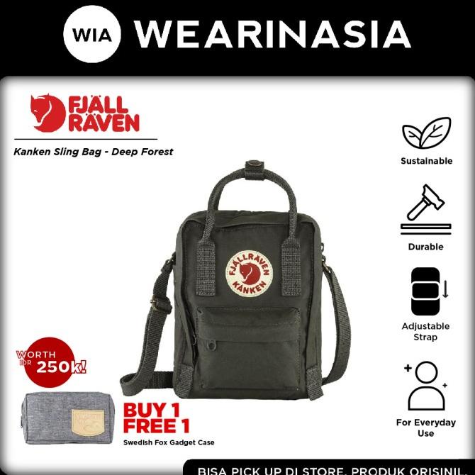 Tas Selempang Kanken Sling Bag Original Fjallraven Deep Forest