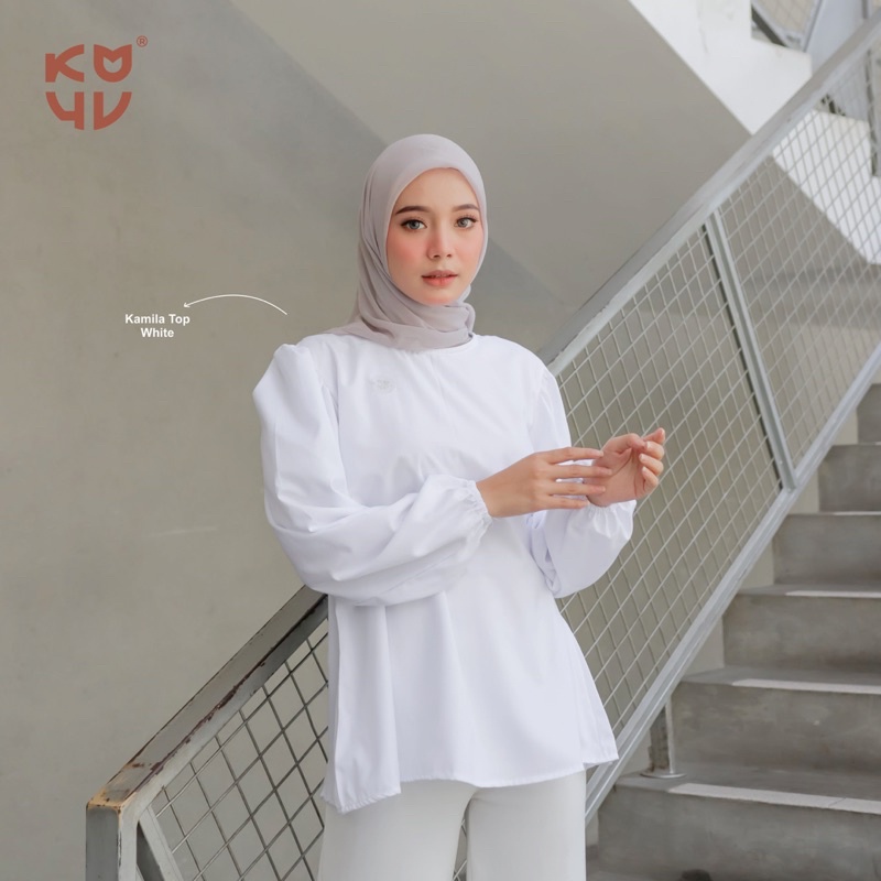 Koyu Hijab Toyobo Shiny Baju Atasan Kamila Top