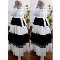 AURORA DRESS mix renda Baju Gamis Dress Wanita Jumbo Ld 120 Pb 140 dress Kondangan Terbaru/gamis leb