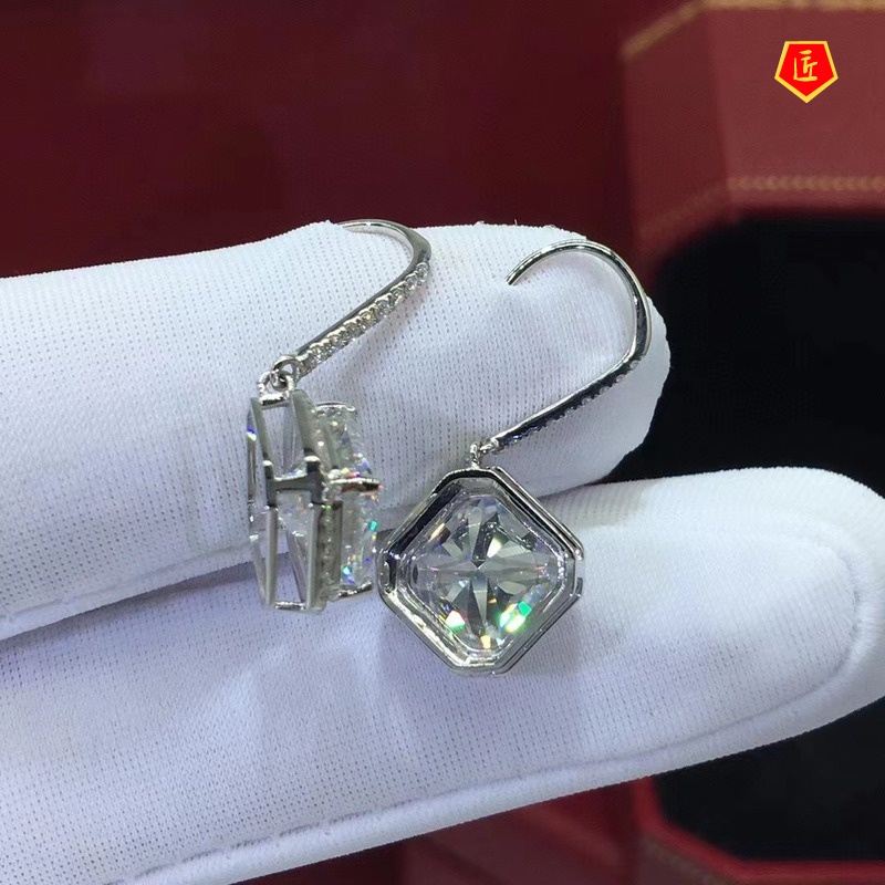 [Ready Stock]Luxurious Personalized Full Diamond Earrings