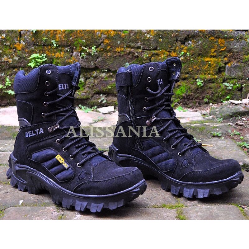 SEPATU BOOTS DELTA TINGGI TERBARU SAFETY UJUNG BESI KERJA LAPANGAN