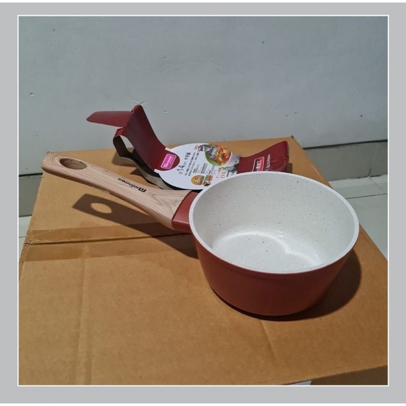 WP-14  Sauce Pan Marble D14cm Minowa, Non Stick Pan Seri Rosela