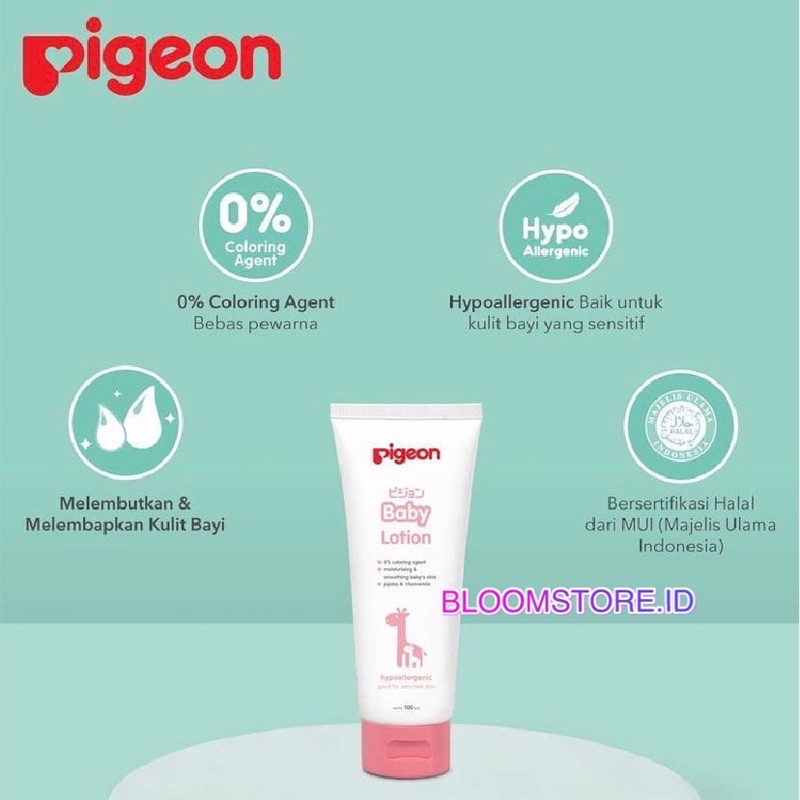 PIGEON Baby Lotion Losion Krim Bayi 100ML 100 ML Hypoallergenic Tested Paraben Free Termurah Murah Original Asli