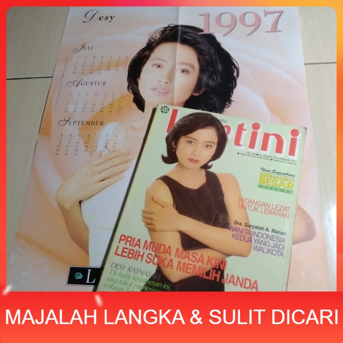 MAJALAH KARTINI No.606 Feb 1997 DESY RATNASARI + POSTER BINTANG LUX Langka