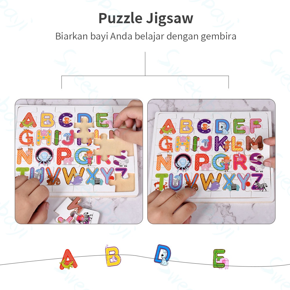 Sweetybayi Mainan Puzzle Kayu edukasi /Jigsaw puzzle anak