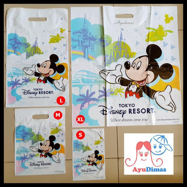 

Tokyo Japan Disneyland Plastic Bag - Kantong Plastik Belanja - S