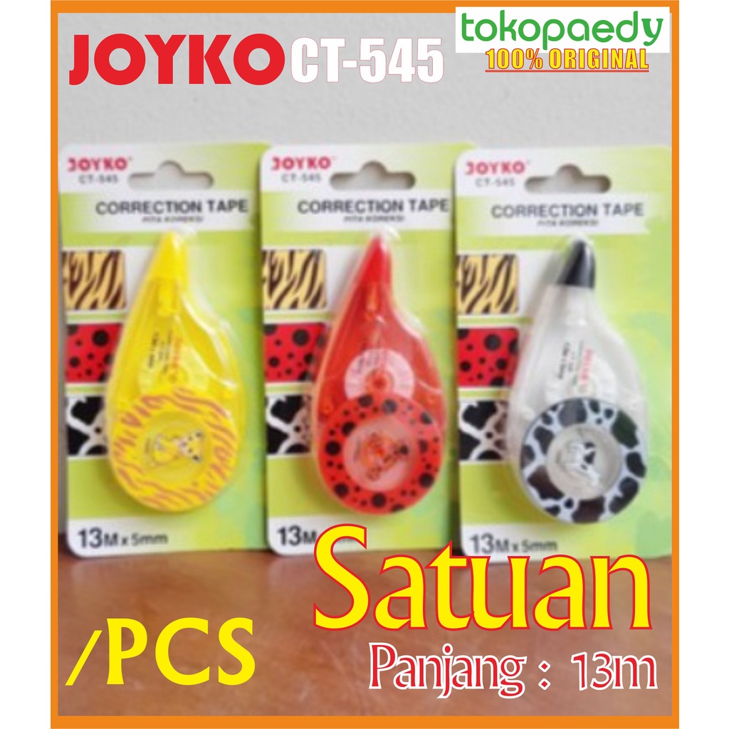 

(SATUAN) Tip-ex Kertas /Correction Tape JOYKO CT-545 13 Meter