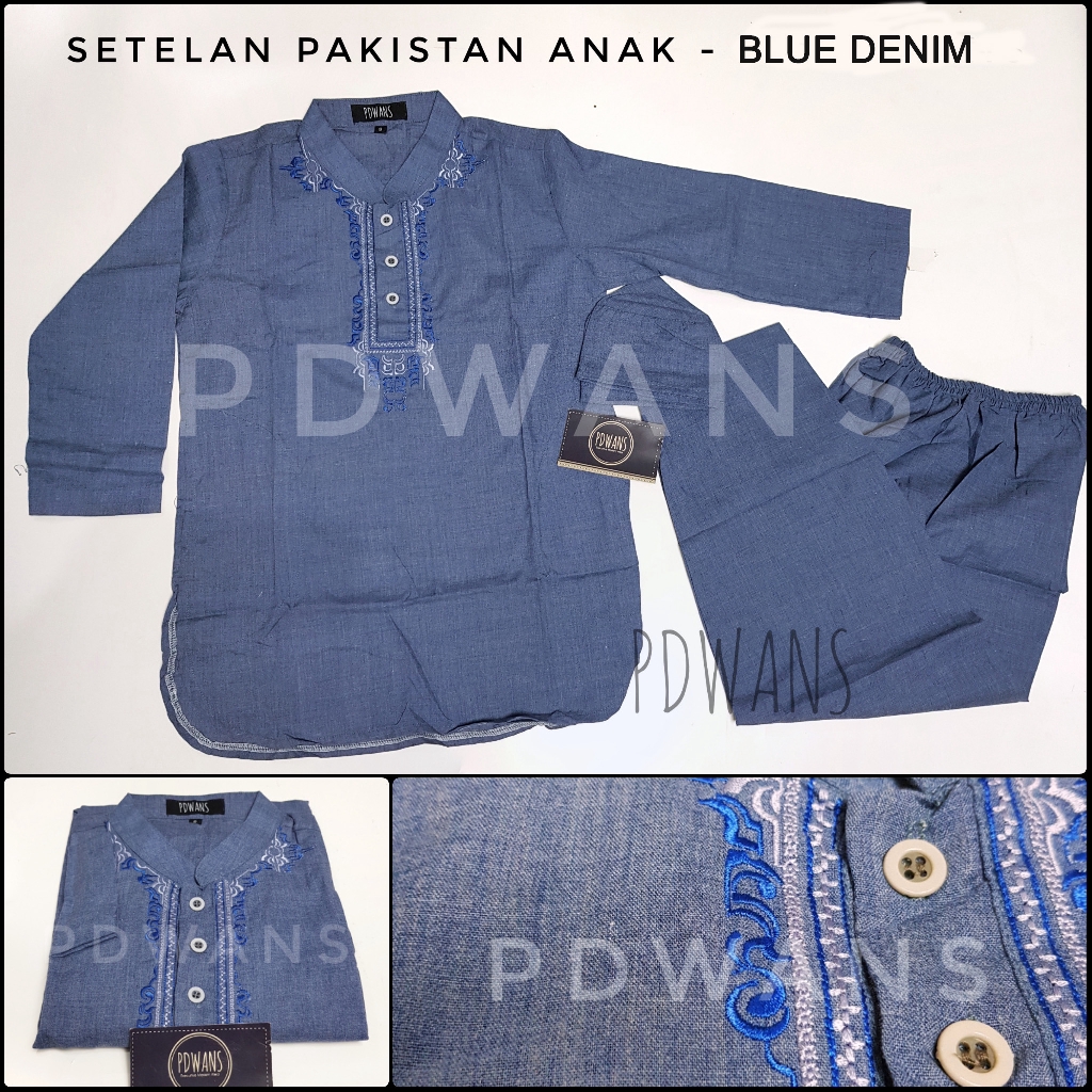 Setelan Koko Pakistan Anak Warna Motif 5 6 7 8 9 10 Tahun BGM04A - PDWANS