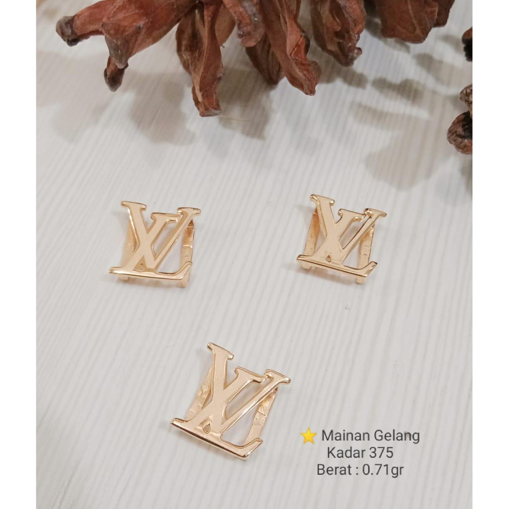 Charm liontin emas asli gelang kalep kadar 375 LV edition