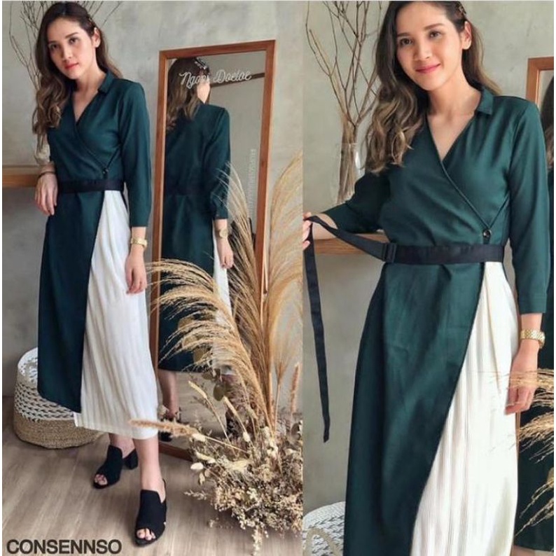 dress wanita plisket consenso