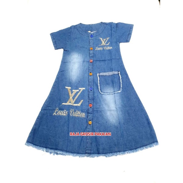 Dress Jeans Anak Premium Usia 5-10 Thn / Non Kerah