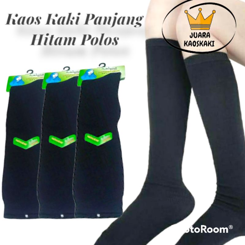 Kaos Kaki Panjang Hitam Polos Bahan Nilon,Katun Spandek Strech Termurah