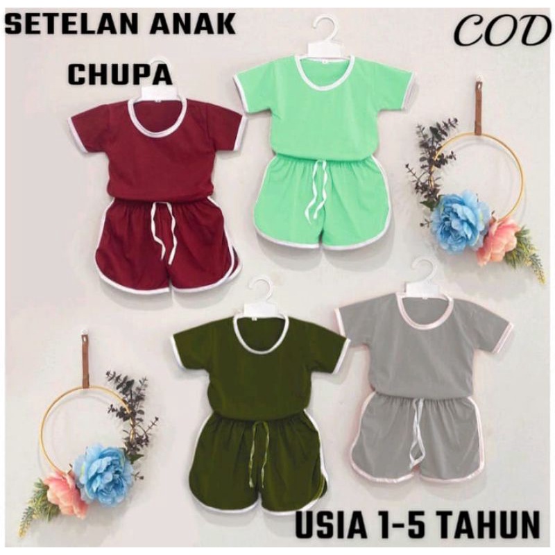 SET SETELAN BAJU CHUPA CHUPS SETELAN ANAK MURAH