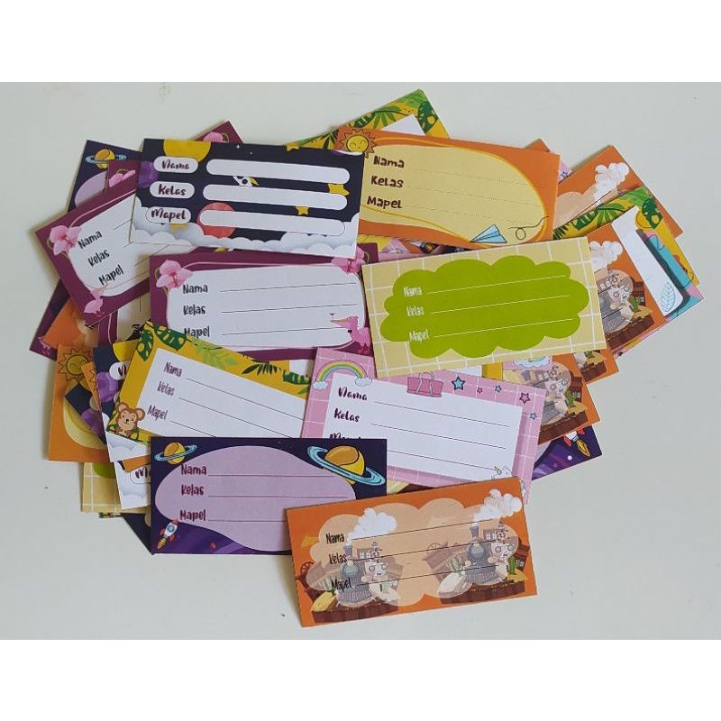 

stiker nama buku tulis/ name tag buku sekolah