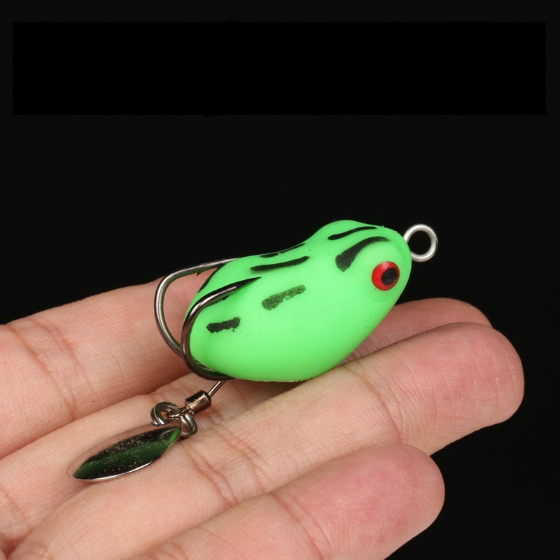 Shengyao 1Pcs Soft Frog Umpan Pancing 3cm/4.2g Fishing Lure Bentuk Katak Lembut Ukuran Dengan Kail Ganda Bass Wobbler Floating Sequin Bait