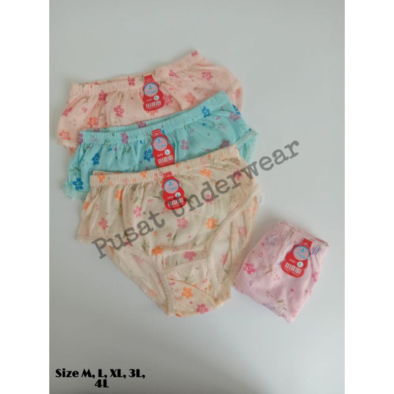 CELANA DALAM WANITA MURAH CD MOTIF BUNGA CD LOKAL