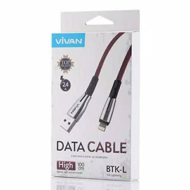 KABEL DATA VIVAN 100CM BTK-M (MICRO/ANDROID) BTK-L (LIGHTING) BTK-C ( TYPE-C) -3A FAST CHARGING