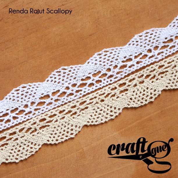 Renda Rajut Scallopy (Meter-an)