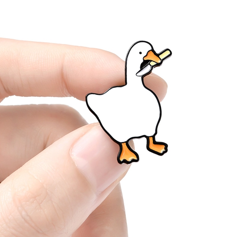 Funny Cartoon Goose Brooch Enamel Pins Cute Duck Brooches Badges Clothes Lapel Pin