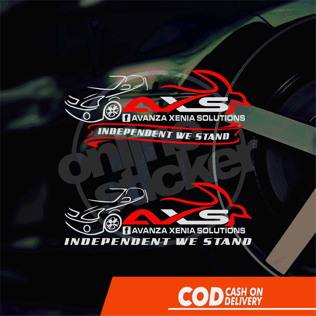 Sticker AXS avanza xenia untuk mobil belakang | cutting sticker