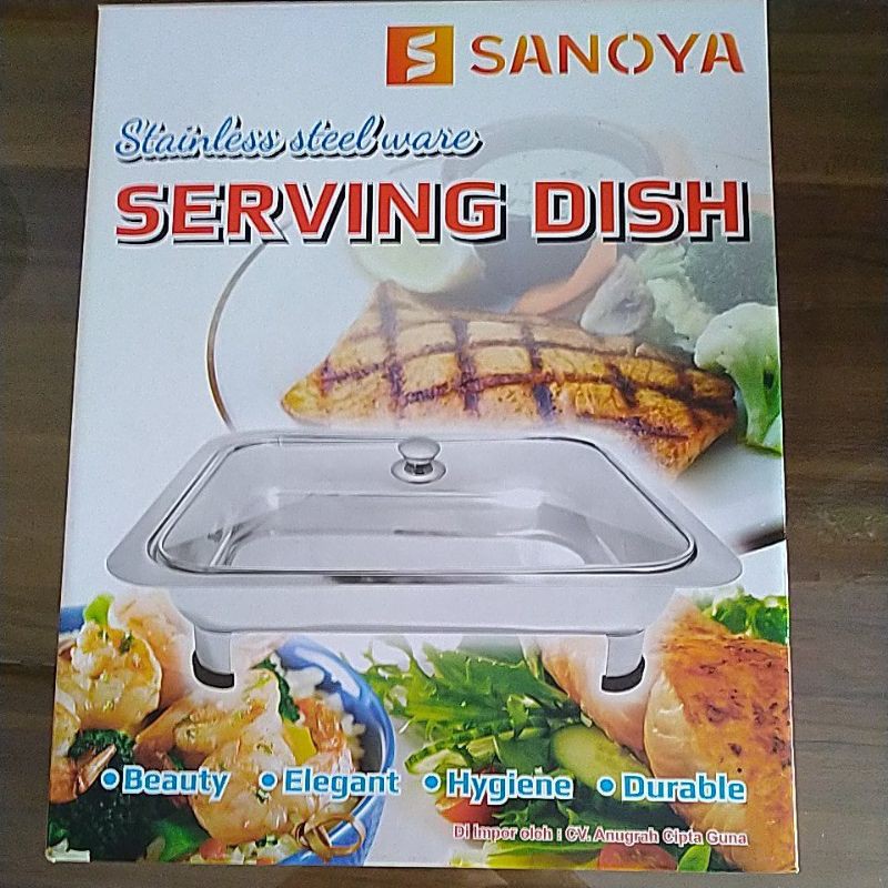 FAST FOOD SEGI EMPAT WADAH TEMPAT SAJI PRASMANA TUTUP KACA FULL 5 CM