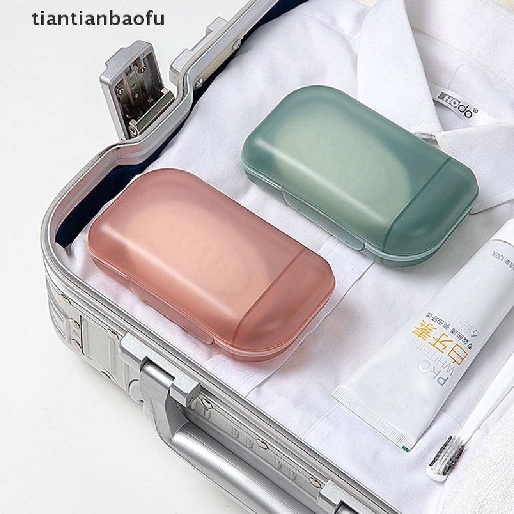 (tiantianbaofu) Tempat Sabun / Shampoo Portable Bentuk Bulat Untuk Rumah / Travel