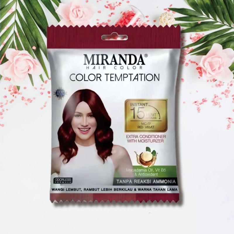 MIRANDA Hair Color Temptation 20ml Sachet Cat Pewarna Rambut