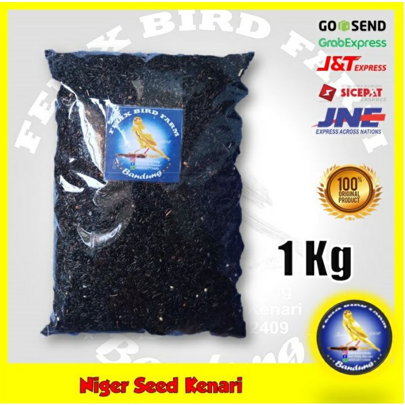 NIGER SEED BERAT BERSIH 250-1000 GRAM|KENARI|RED SISKIN