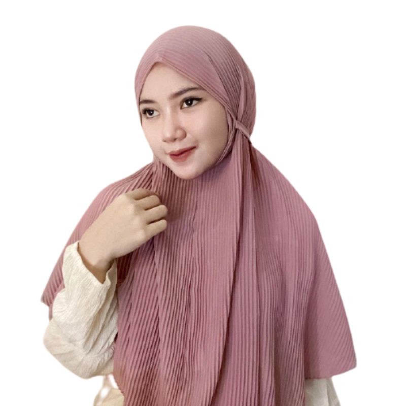 Jilbab Bergo Full Plisket/Jilbab Syiria/Bergo Plisket Full Diamond Gratis ongkir