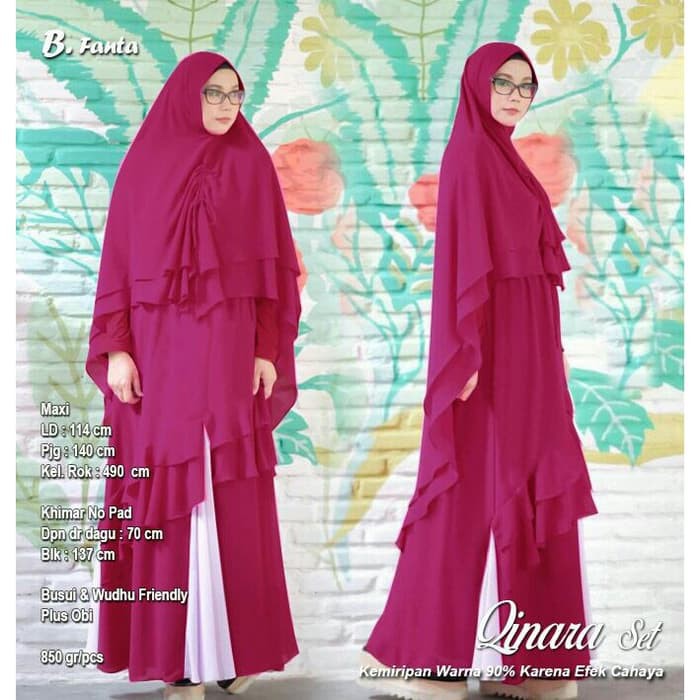 Baju Busana Muslim Wanita Gamis Syari Pesta Qinara Jumbo Cerut Terbaru