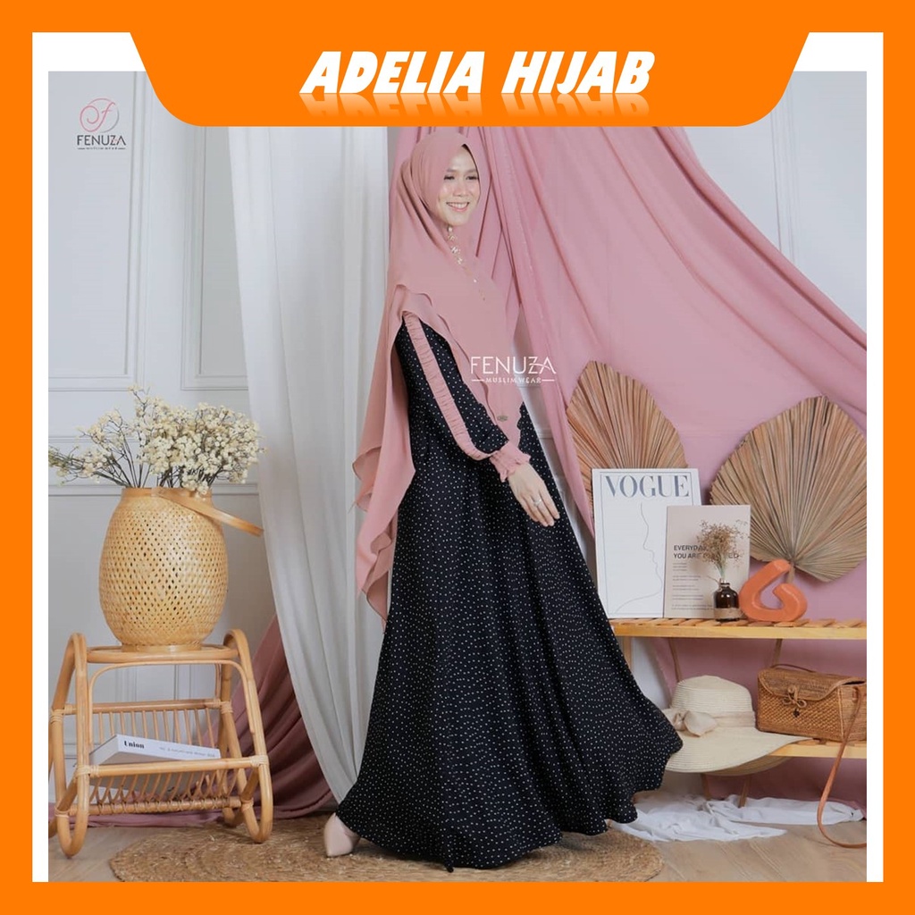 Bisa COD, Promo Gamis Muslim Syari  Wanita Remaja Dewasa Terbaru SeVilla Dress By Fenuza Muslim Wear