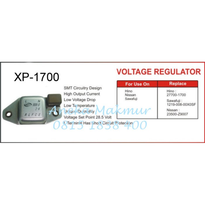 IC Regulator (Voltage Regulator/ic dinamo ampere) Hino/Nissan~IVR-253