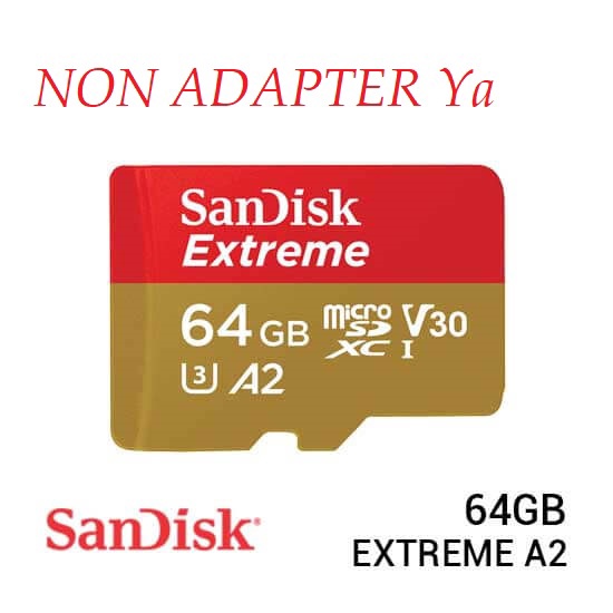 SANDISK EXTREME A2 MICRO SD / MICROSD CARD 64GB UP TO 160MBPS