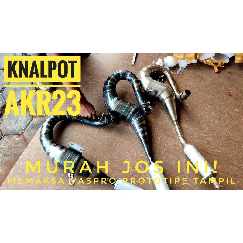 KNALPOT VESPA KANAN/KIRI KOMPETISI ROAD RACE ORIGINAL AKR