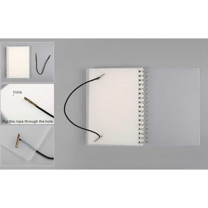 

Buku Tulis Catatan Pocket Binder Notebook Agenda Planer Polos A6